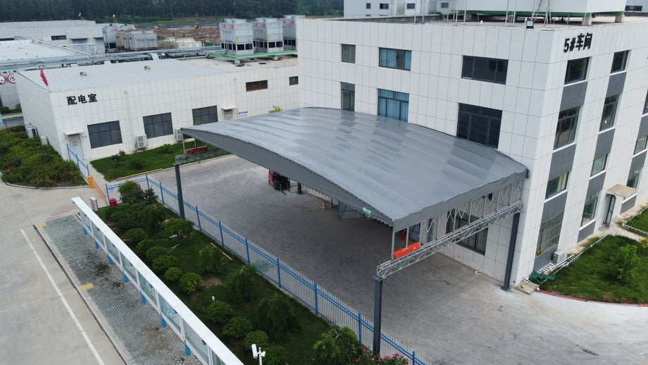 悬空电动雨棚